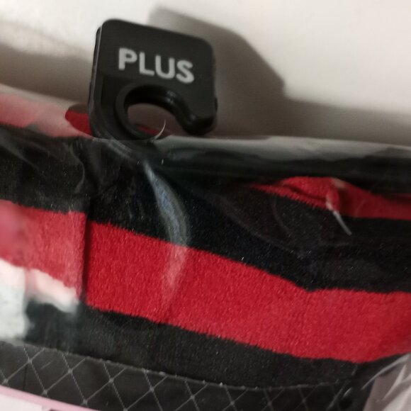 'Leg Avenue' Plus Size 3X-4X Red/black Striped/Hooped Tights NWT - Picture 2 of 5